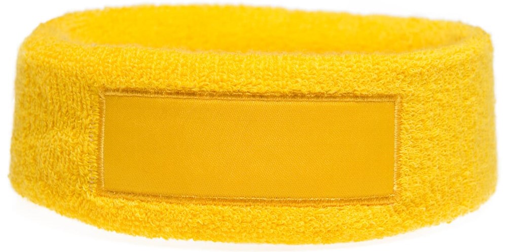 Nilton's Frottier Stirnband mit Label - Gelb (PMS 101c) / Gelb