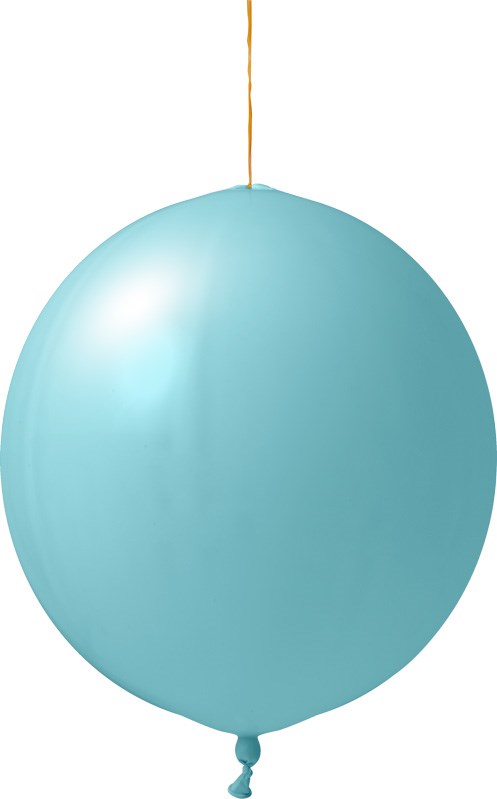 Punchbälle mit Druck Qualityprint Ø 45 cm / Umfang 120–130 cm / 18 Inch, Licht blauw (6009), Pastel, 2 drukzijden, 2 kleuren, 120/130 cm omvang 45 cm Ø / 17 inch