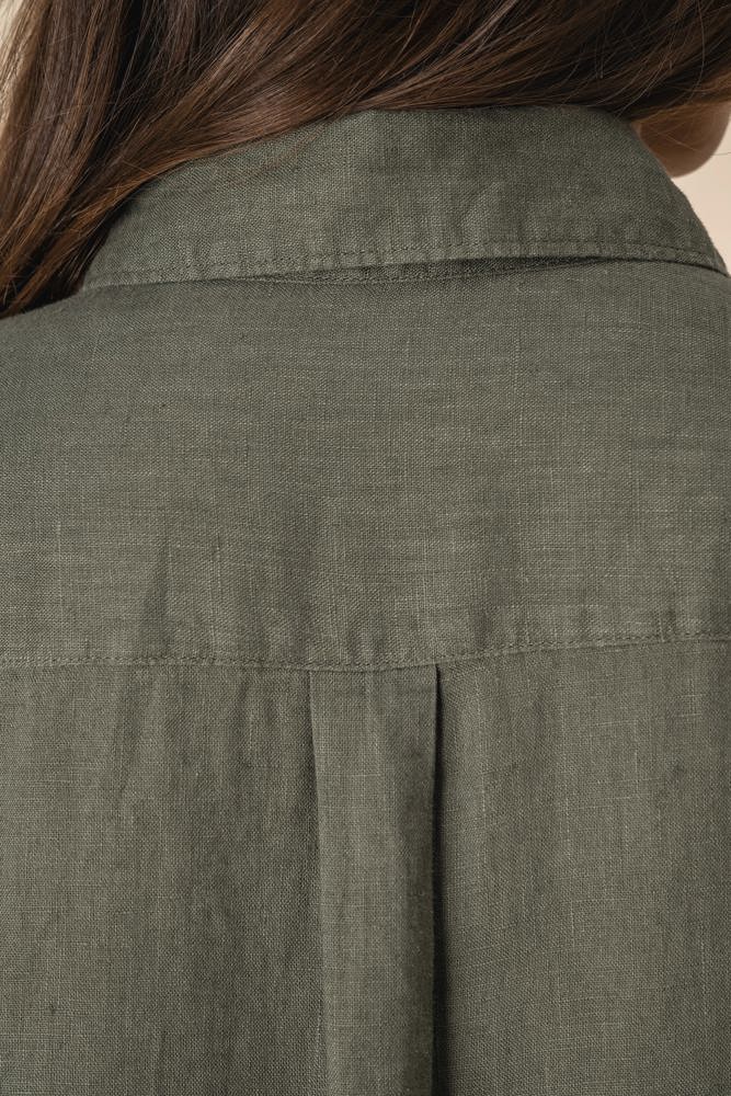 SP5008 - Hemdblusenkleid aus Leinen für Damen