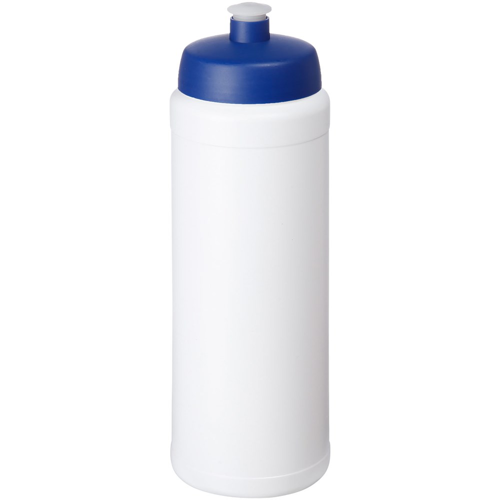 Baseline® Plus grip 750 ml Sportflasche mit Sportdeckel - weiss, blau