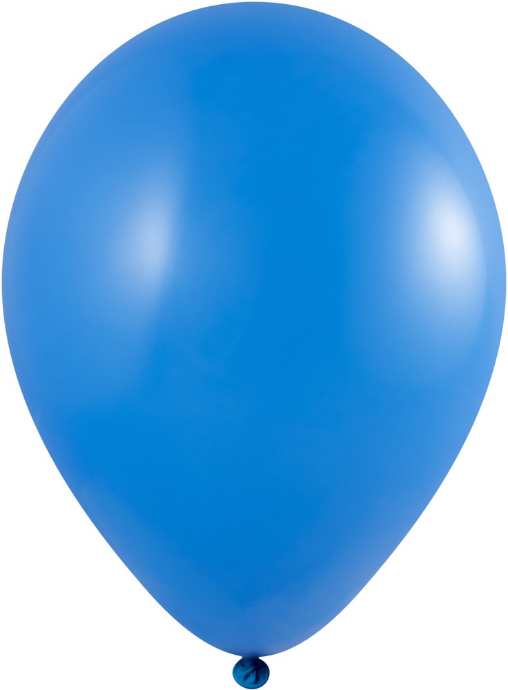 Luftballons mit Druck Qualityprint Ø 35 cm / Umfang 90-100 cm / 12 Inch, Licht blauw Metallic (2650), Metallic, 2 kleuren, 1 drukzijde - Mitte blau (1150)