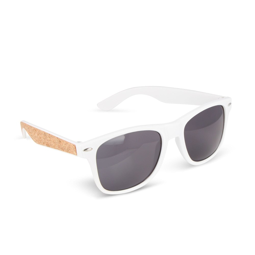 Justin RPC-Sonnenbrille mit Korkeinlage UV400 - weiss