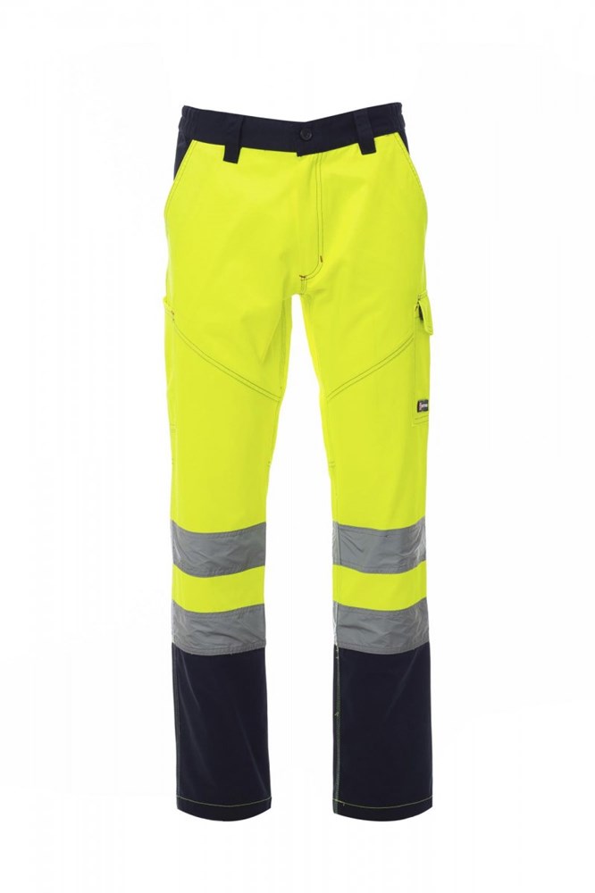 Allflash Herren-Warnschutz Hose Chat - gelb/marineblau