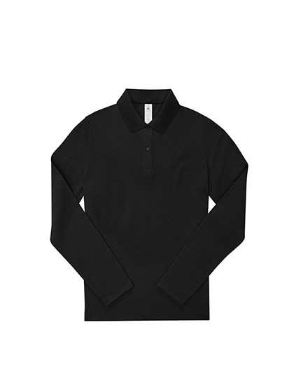 B&C BE INSPIRED - My Polo 210 Long Sleeve /Women - Black