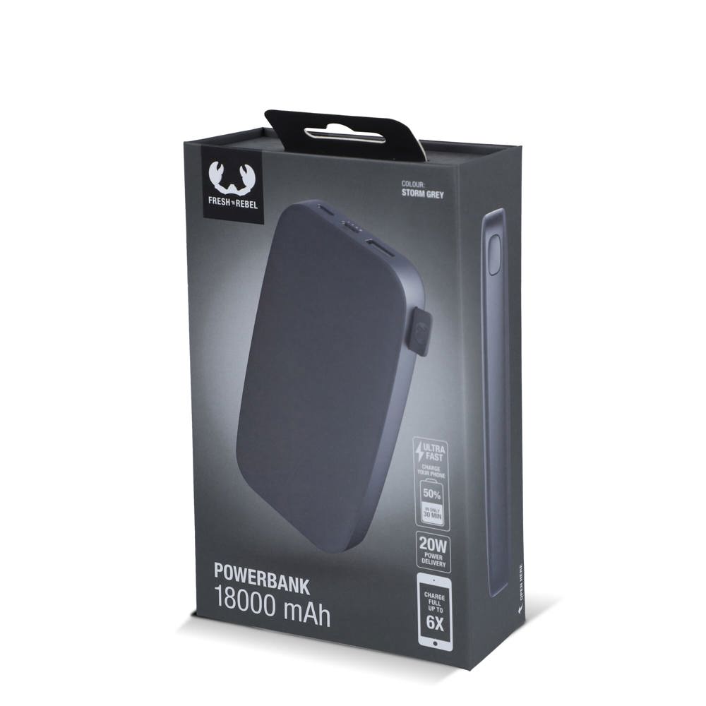 2PB18100 | Fresh 'n Rebel Powerbank 18000mAh USB-C Fast Charging 20W