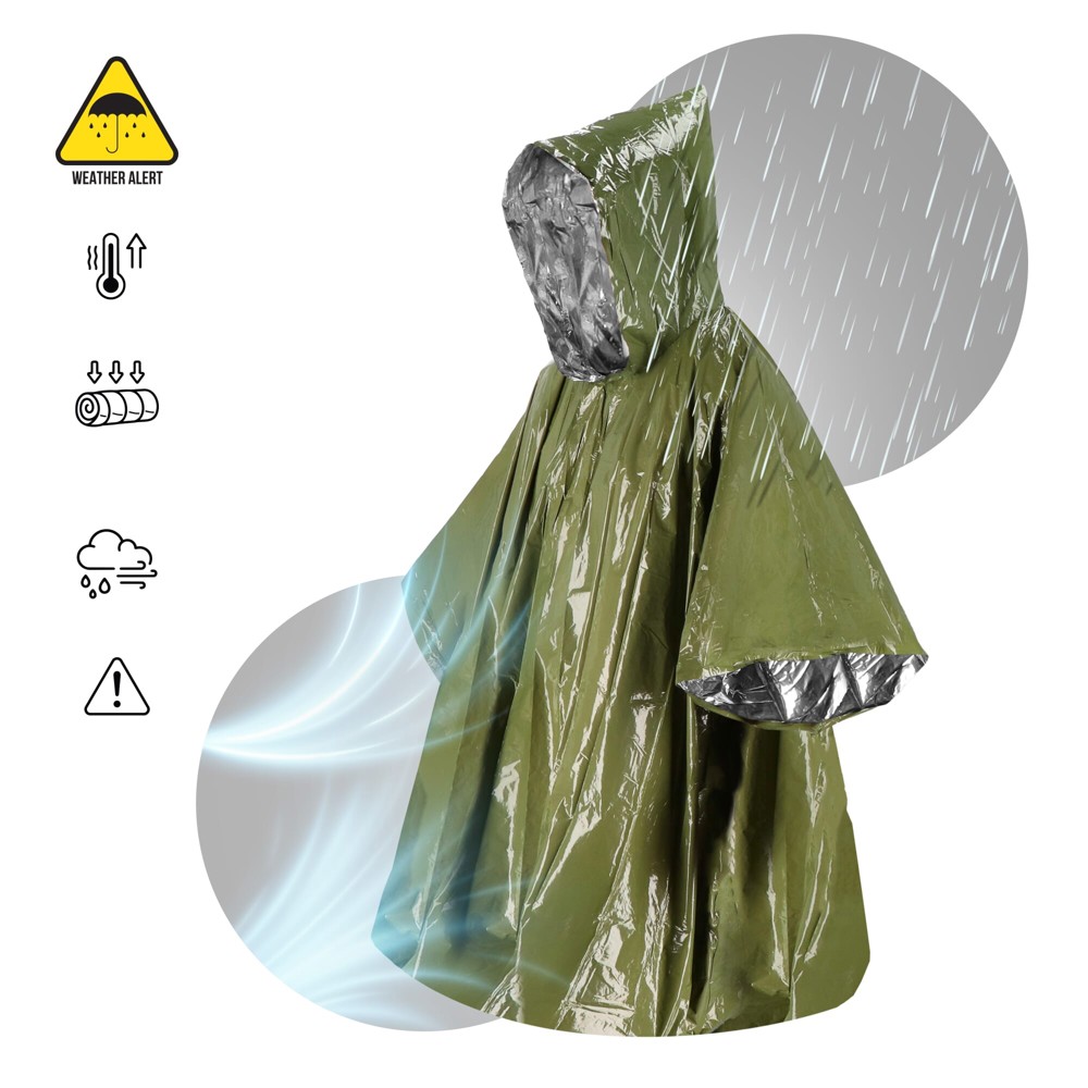 2-in-1-Thermoponcho für Outdoor Notfälle