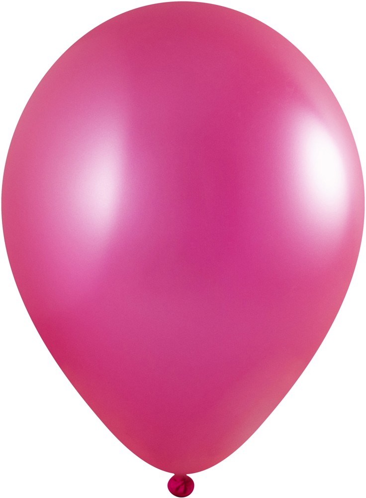 Luftballons mit Druck Qualityprint Ø 35 cm / Umfang 90-100 cm / 12 Inch, Licht blauw Metallic (2650), Metallic, 2 kleuren, 1 drukzijde - Magenta Metallic (2440)