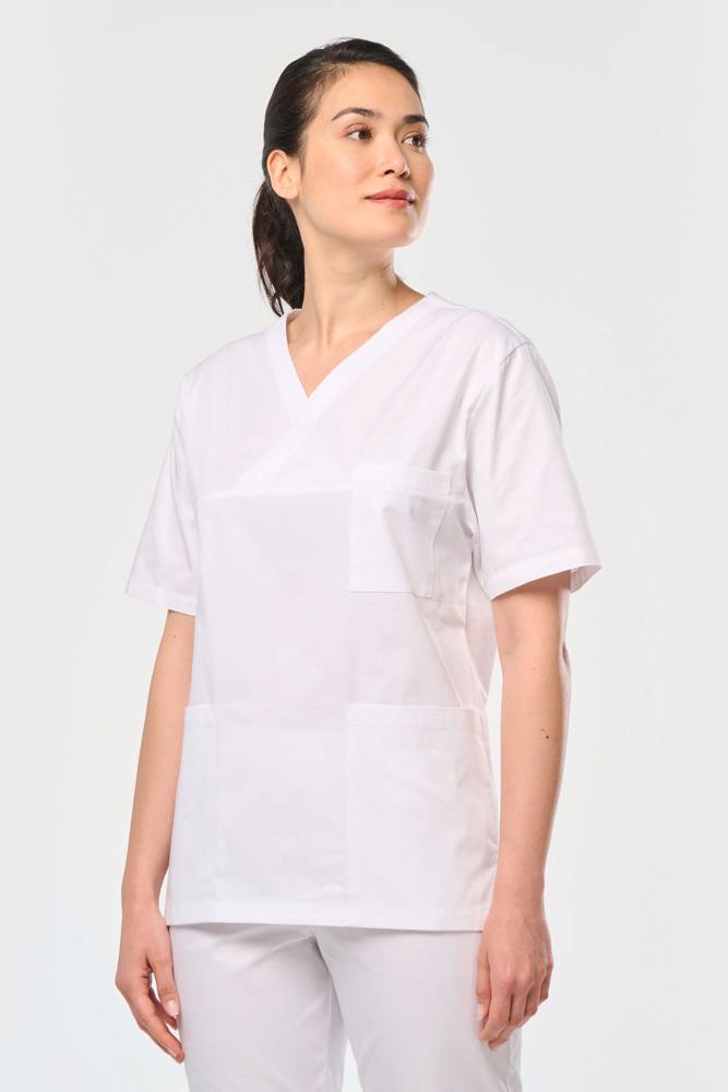 WK504 - Kurzärmlige Unisex-Tunika aus Baumwolle