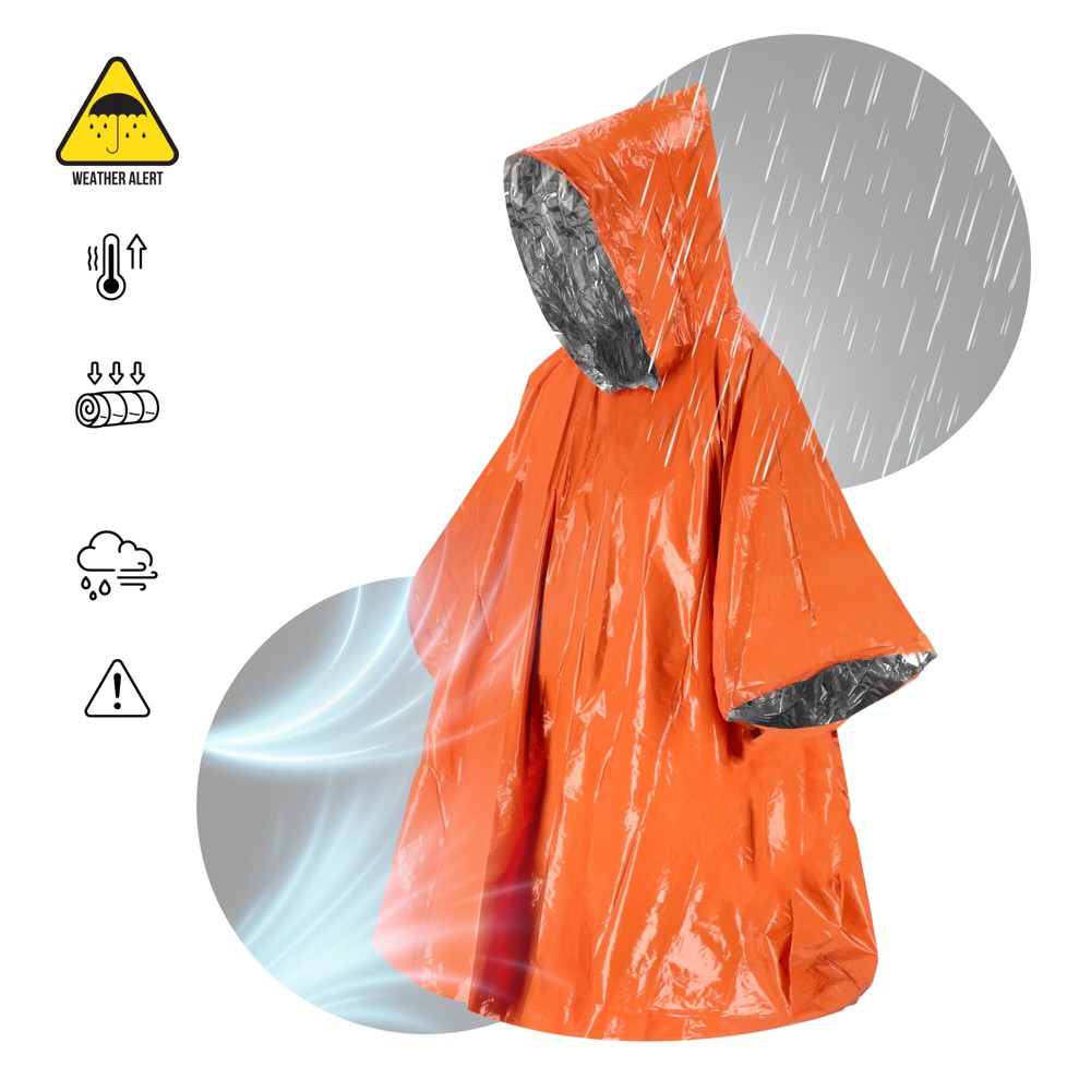2-in-1-Thermoponcho für Outdoor Notfälle