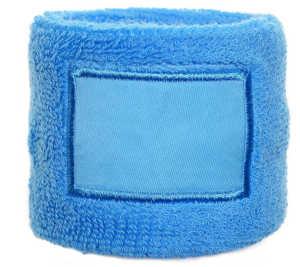 Nilton's Frottier Armschweißband mit Label - Hellblau (PMS 292c) / Hellblau
