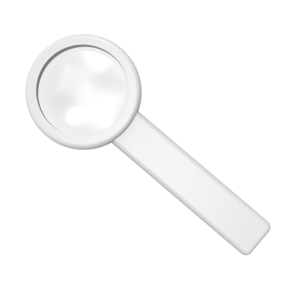 Stiellupe "Handle 5 x" - weiß