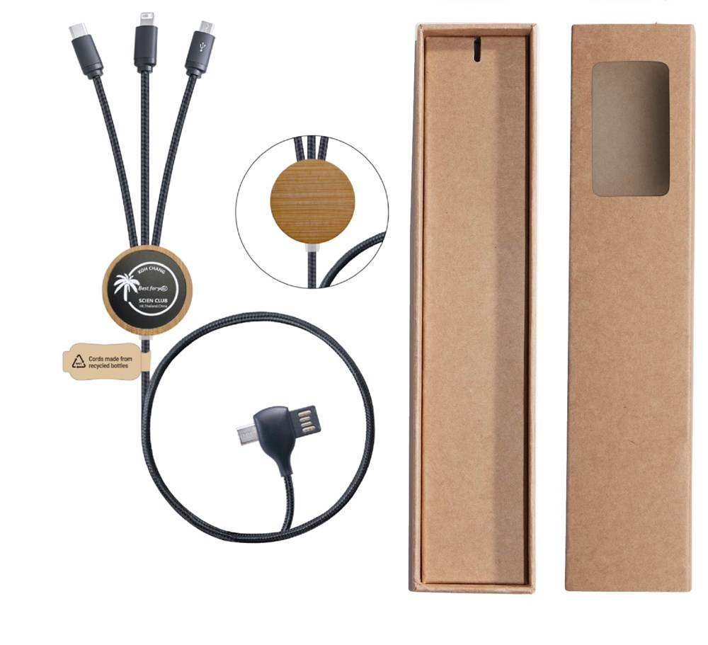 C&A Ladekabel "LED Bamboo" schwarz
