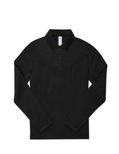 B&C BE INSPIRED - My Polo 180 Long Sleeve /Women - Black