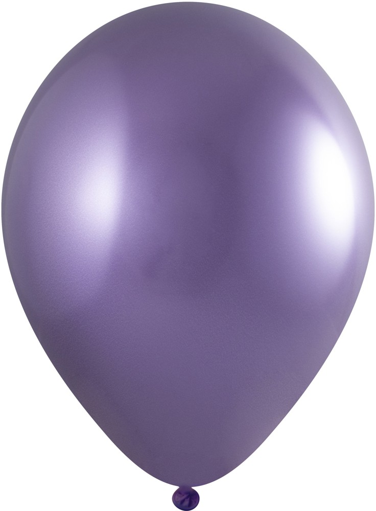 Luftballons mit Druck Qualityprint Ø 35 cm / Umfang 90-100 cm / 12 Inch, Licht blauw Metallic (2650), Metallic, 2 kleuren, 1 drukzijde - Violett Chrom (4770)