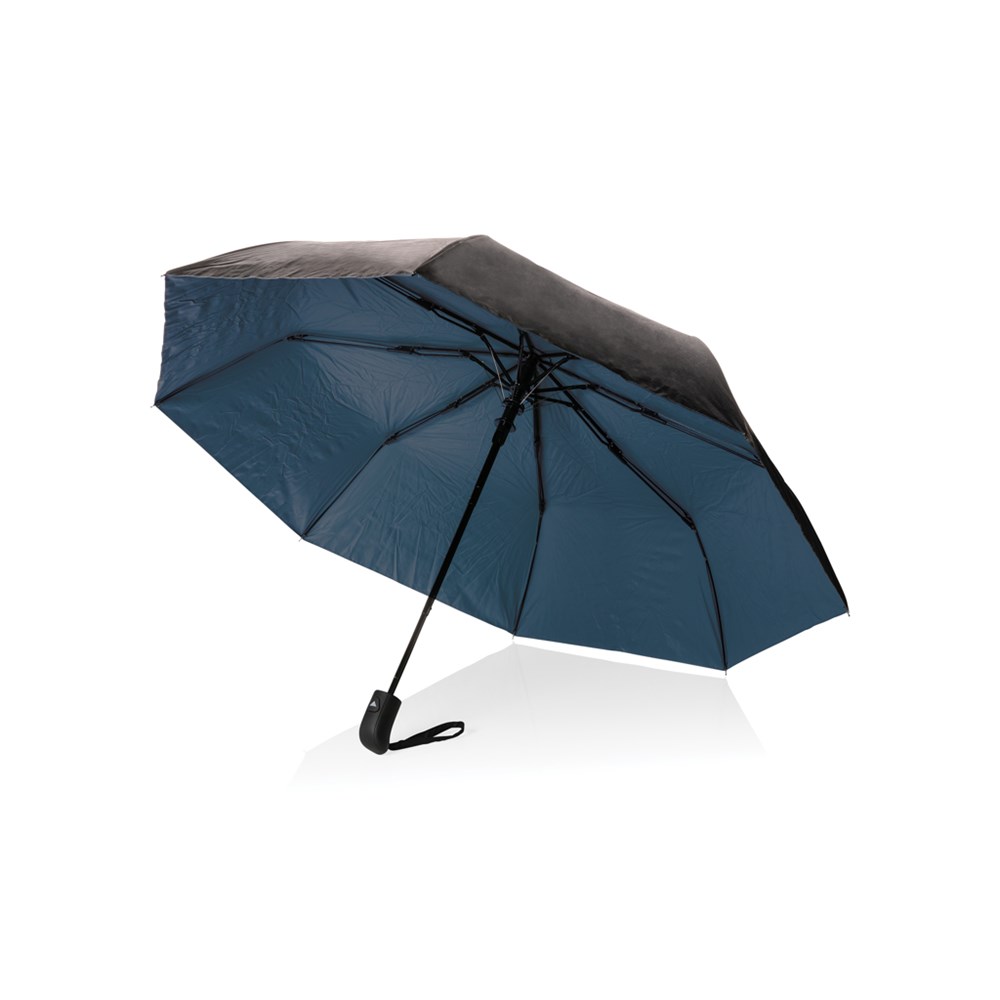 21" Impact AWARE™ RPET 190T Pongee Bi-Color Mini-Schirm - blau (± PMS 8781)