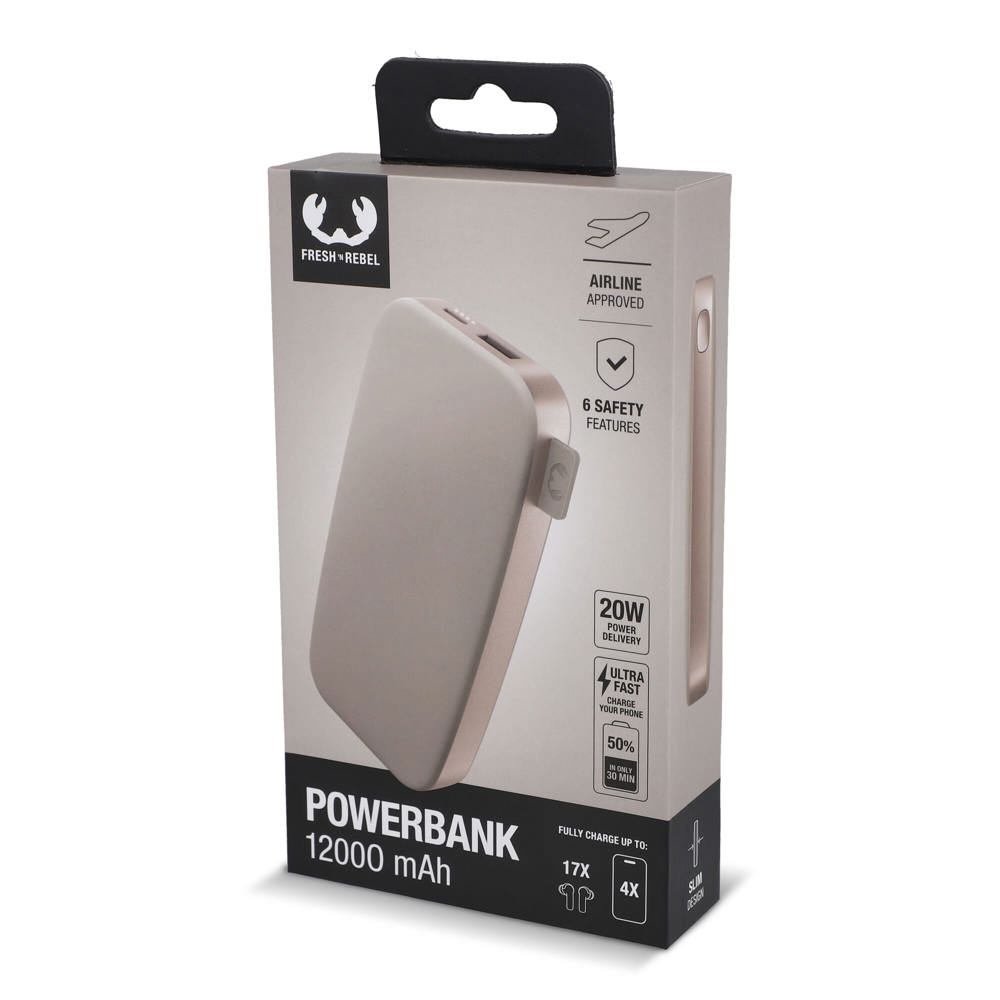 2PB12100 | Fresh 'n Rebel Powerbank 12000mAh USB-C Schnellladung 20W